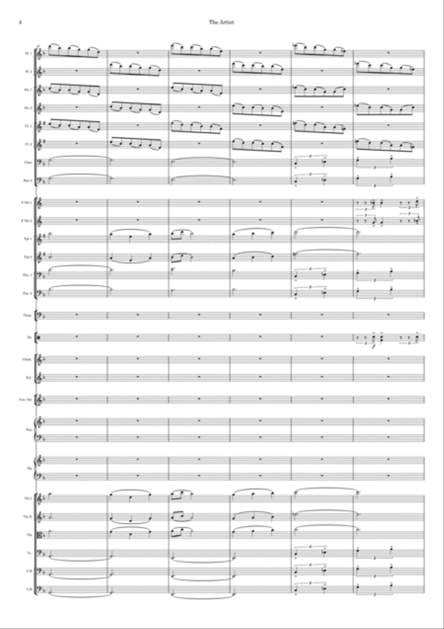 The Artist Ouverture Full Orchestra scores gallery preview page 4