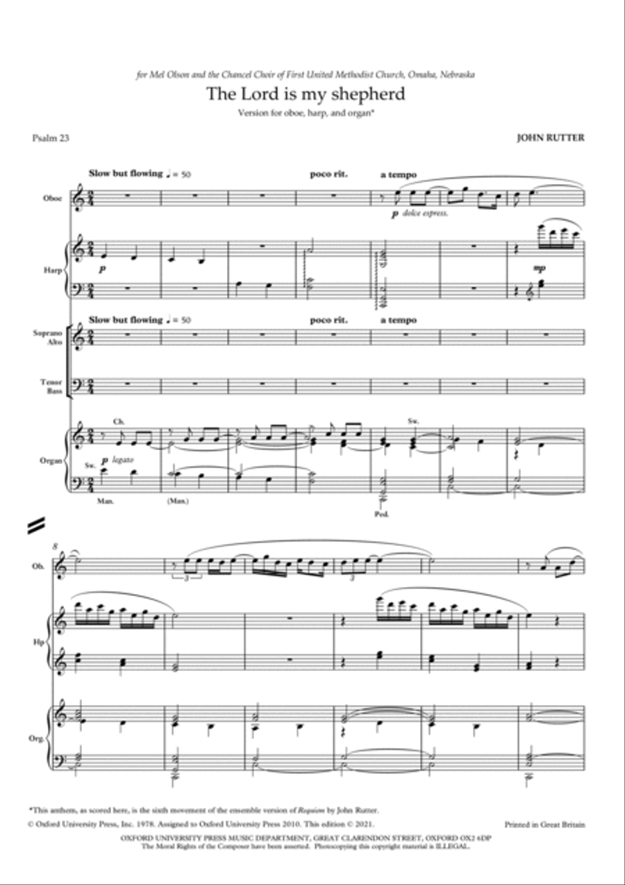 The Lord is my shepherd 4-Part scores gallery preview page 2