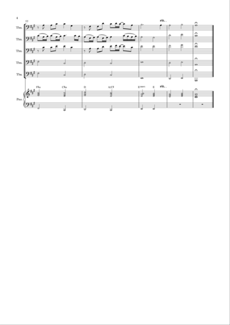 Beautiful In White Brass Ensemble scores gallery preview page 4