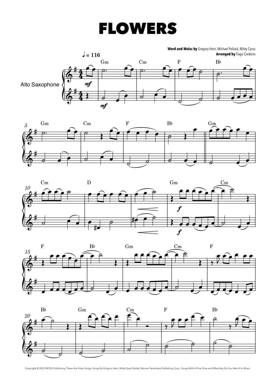 Flowers Woodwind Duet scores gallery preview page 1