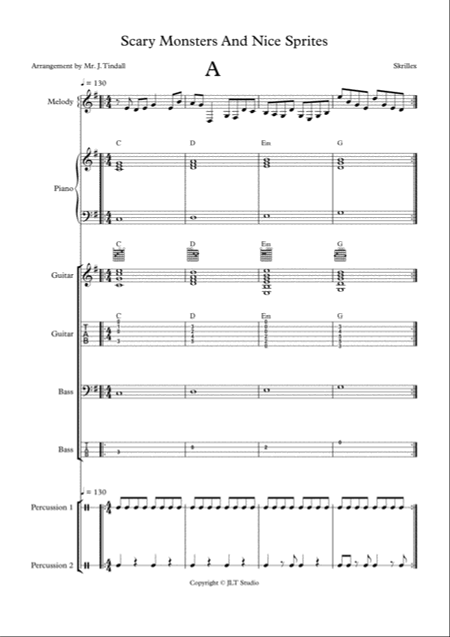 Scary Monsters And Nice Sprites Orff Instrument scores gallery preview page 1