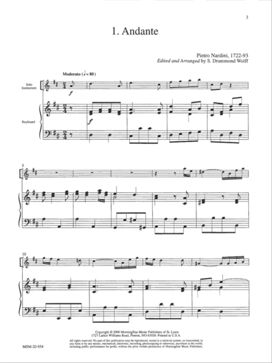 Baroque Music for Solo Instrument & Keyboard, Set V