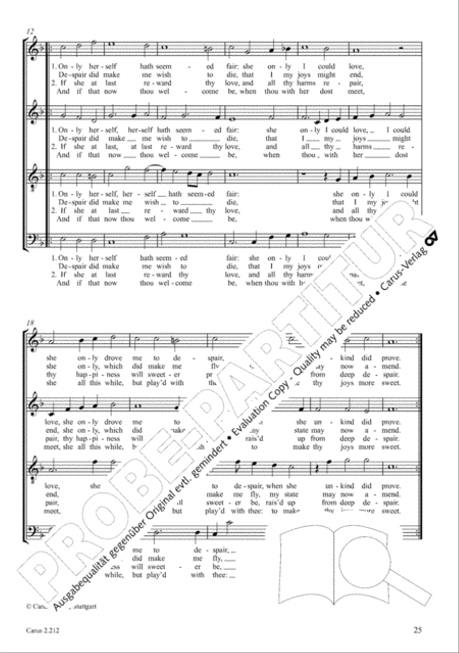 Love songs. Choral collection with CD 4-Part scores gallery preview page 22