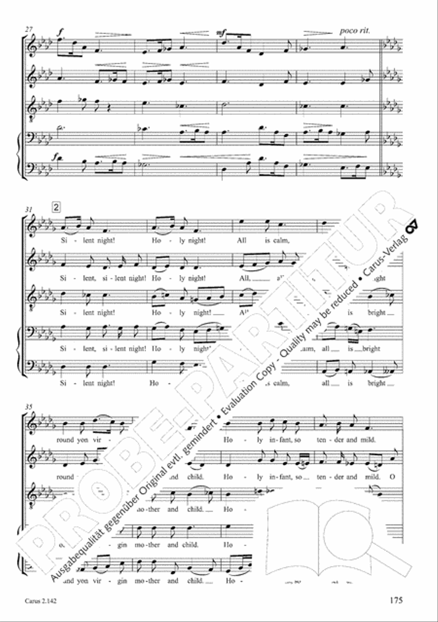 Christmas Carols of the World. Choral collection 4-Part scores gallery preview page 143