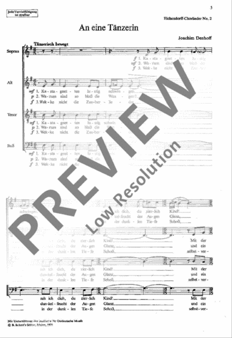 Eichendorff-Chorlieder 4-Part scores gallery preview page 5