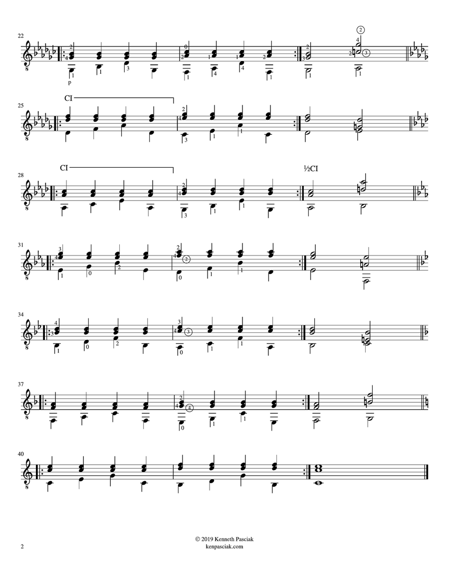 Giuliani Reharmonized (Right-Hand Exercises for Guitar) Classical Guitar scores gallery preview page 6