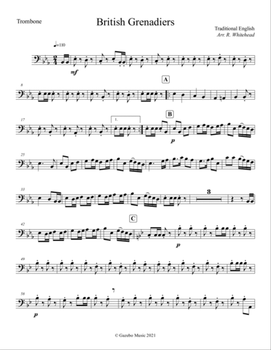 British Grenadiers British Grenadiers Brass Ensemble scores gallery preview page 3