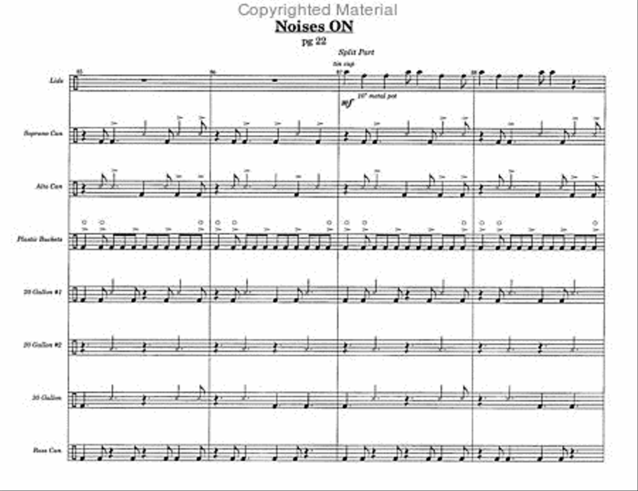 Noises ON Percussion Ensemble scores gallery preview page 5