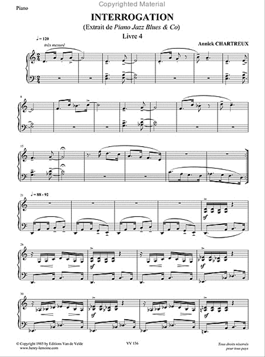 Piano Jazz Blues 4 Piano Solo scores gallery preview page 5