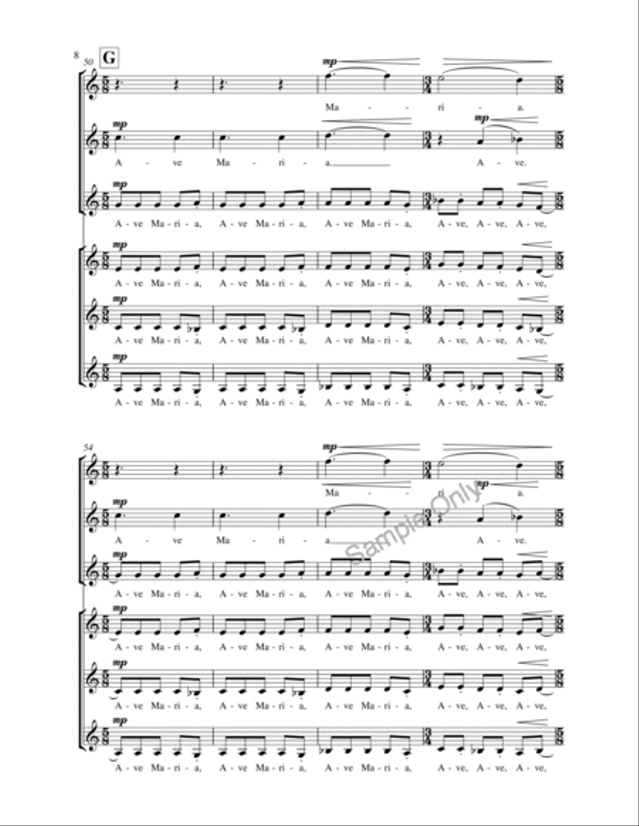 Ave Maria A Cappella scores gallery preview page 8