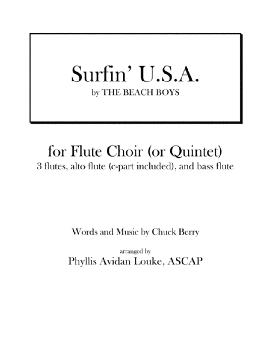 Surfin' U.S.A. Woodwind Ensemble scores gallery preview page 1