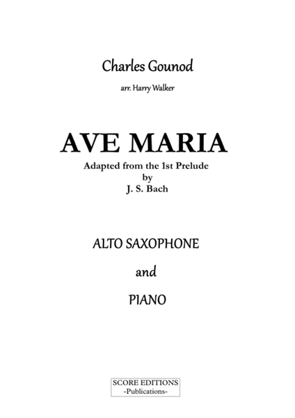 Gounod / Bach: Ave Maria (for Alto Saxophone and Piano) image number null