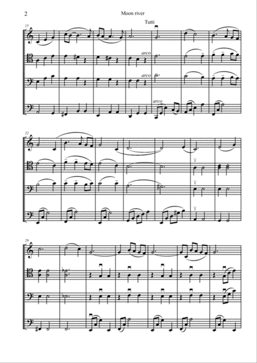 Moon River Moon River Cello scores gallery preview page 3