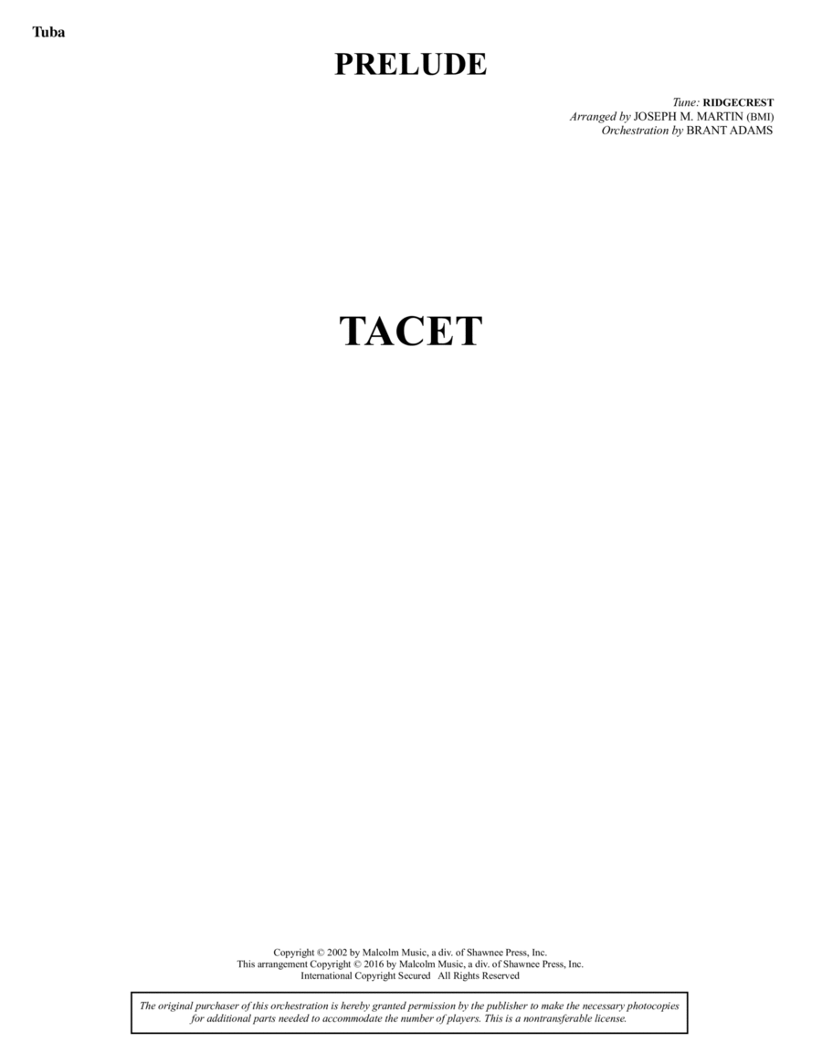 Sacred Places - Tuba Sacred Places - Tuba Choir scores gallery preview page 1