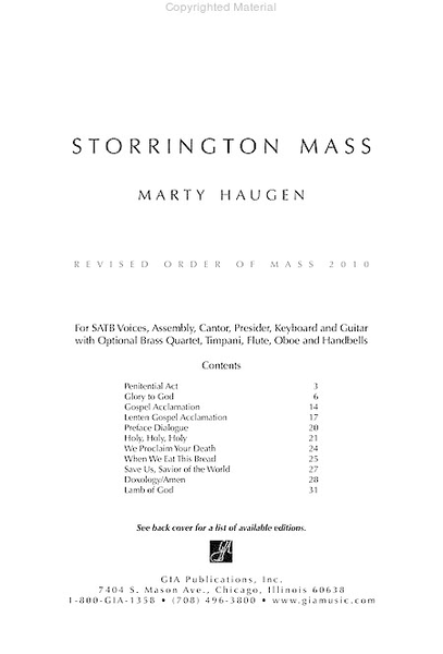Storrington Mass