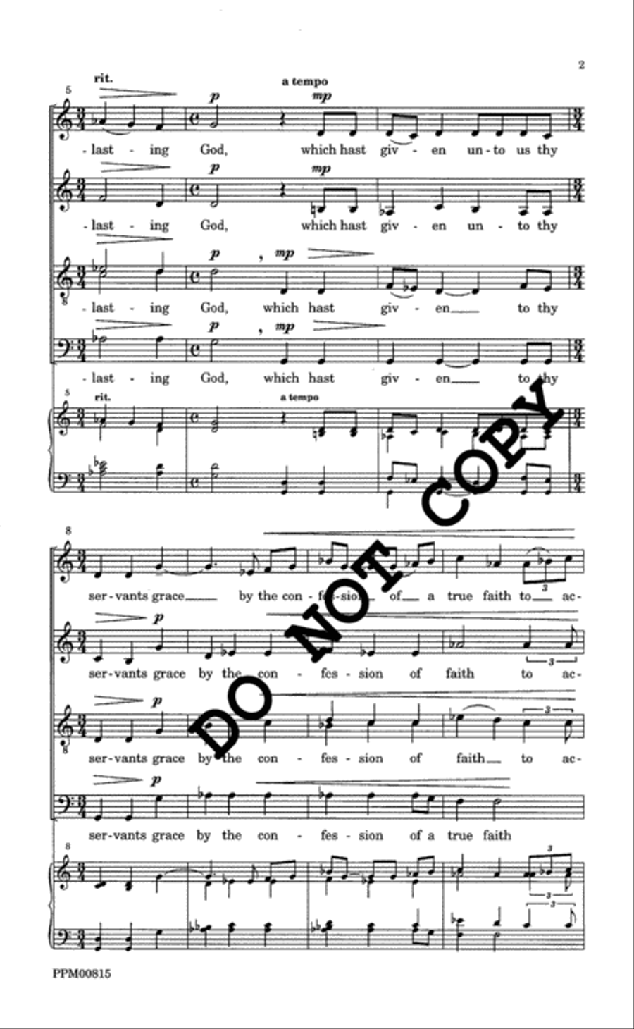 To the Divine Trinity To the Divine Trinity Divisi scores gallery preview page 3