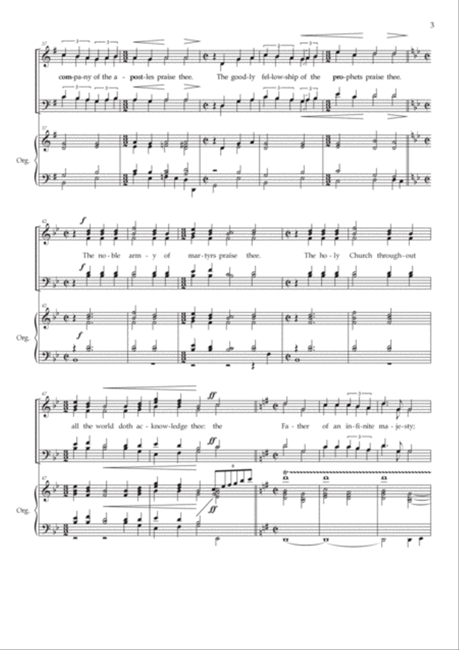 Te Deum in G Divisi scores gallery preview page 3