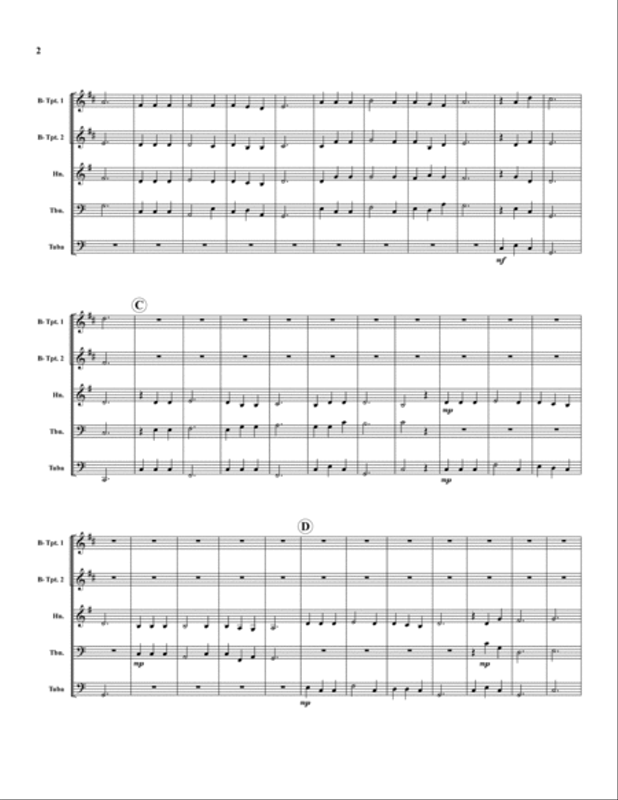 The Strife is O'er Brass Quintet scores gallery preview page 2