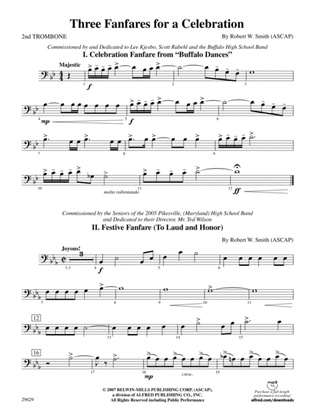 Three Fanfares for a Celebration: 2nd Trombone