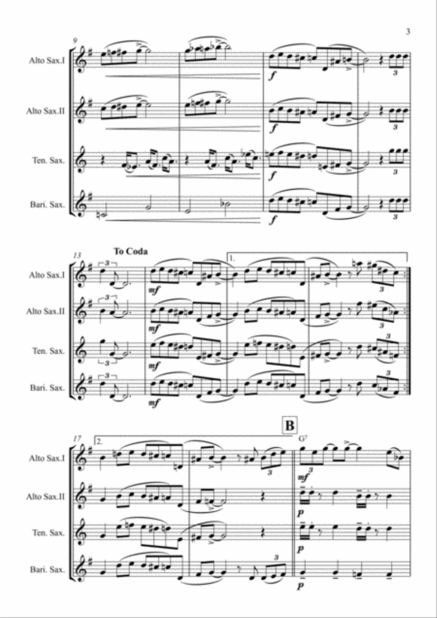 Blue Monk Woodwind Trio scores gallery preview page 3