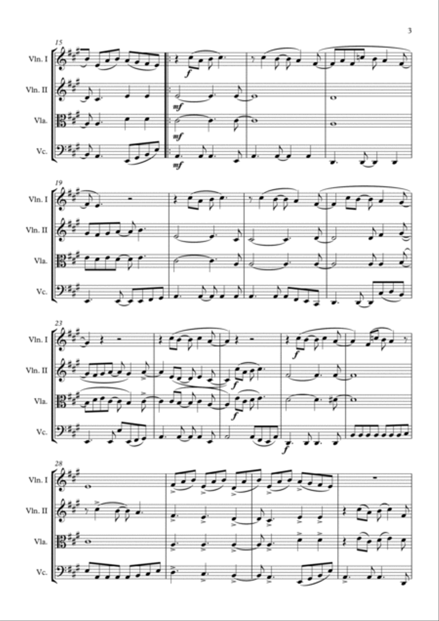 Here Comes The Sun String Quartet scores gallery preview page 3