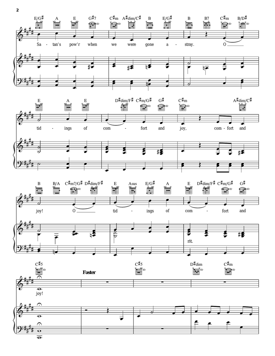 God Rest Ye Merry Gentlemen A Cappella scores gallery preview page 2