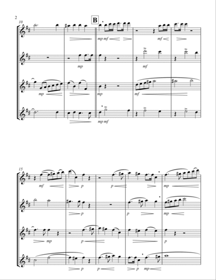 Kyrie (Durante) (Alto Saxophone Quartet) Saxophone Quartet scores gallery preview page 2