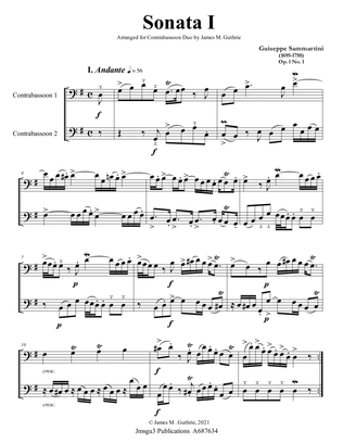 Sammartini: Sonata Op. 1 No. 1 for Contrabassoon Duo