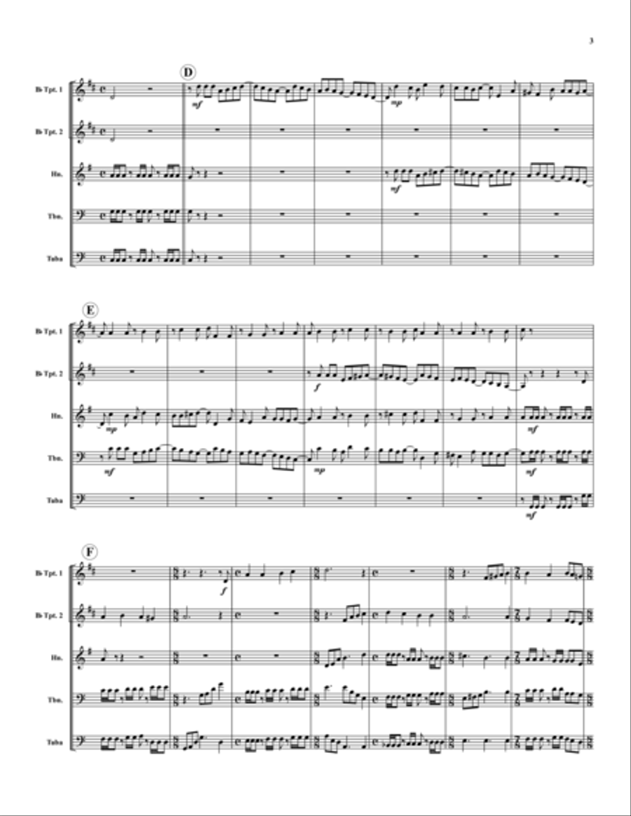 A Mighty Fortress Brass Quintet scores gallery preview page 3