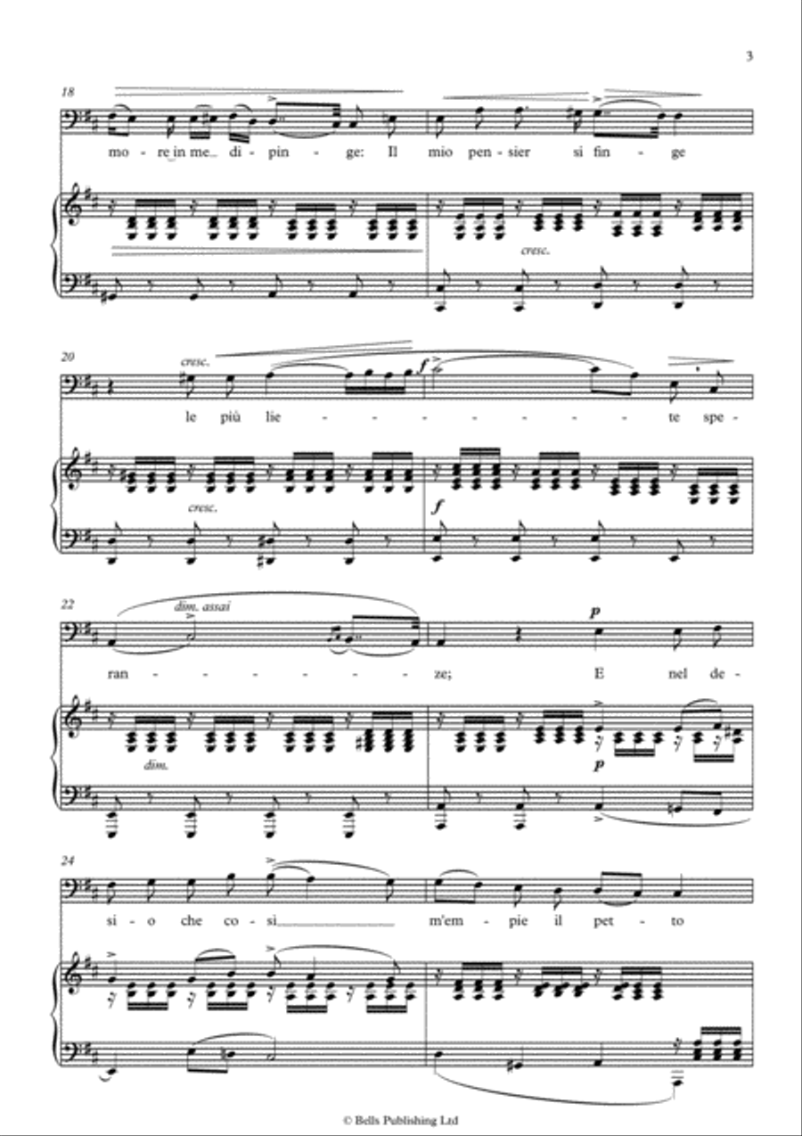 O del mio dolce ardor (B minor) Voice Solo scores gallery preview page 3