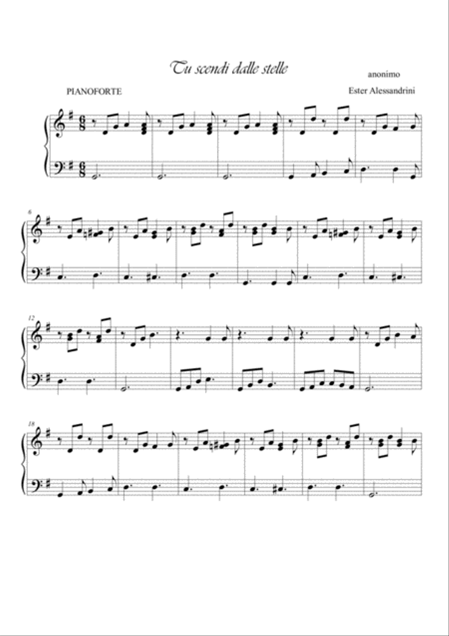 Tu scendi dalle stelle. Violino e pianoforte Violin Solo scores gallery preview page 3