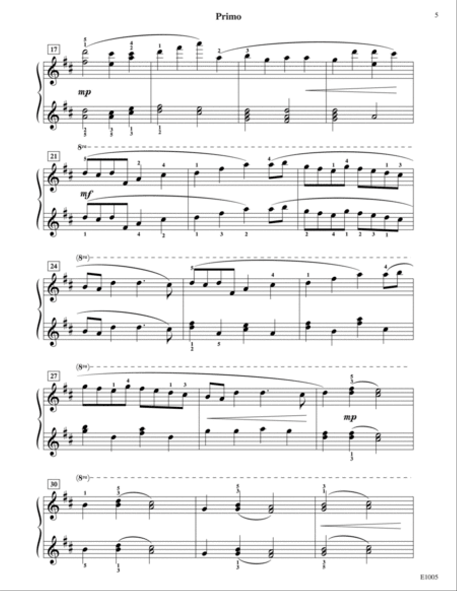Canon in D Piano Solo scores gallery preview page 5