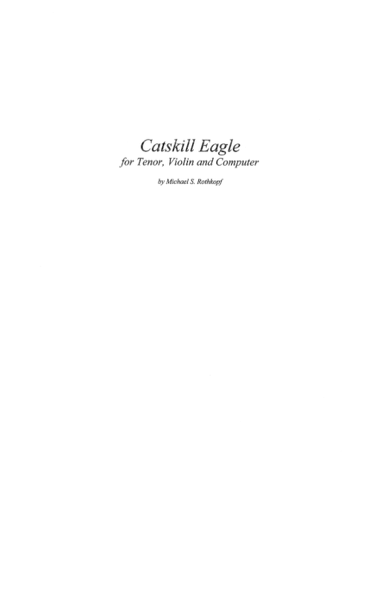 [Rothkopf] Catskill Eagle