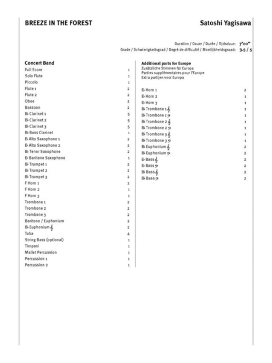 Breeze in the Forest Concert Band scores gallery preview page 4