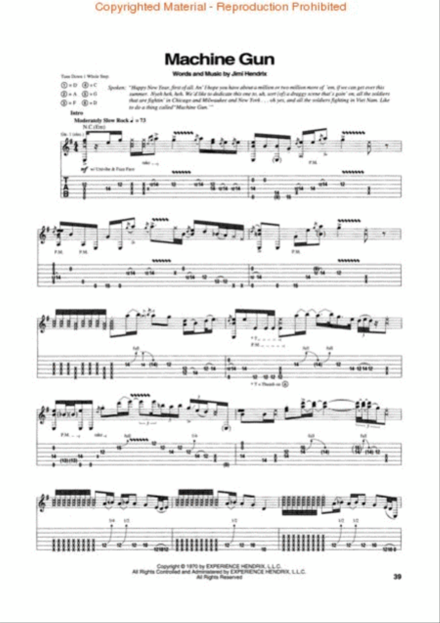 Jimi Hendrix – Band of Gypsys Electric Guitar scores gallery preview page 3