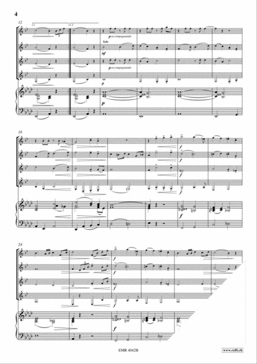 Wedding March Wedding March Euphonium Quartet scores gallery preview page 4