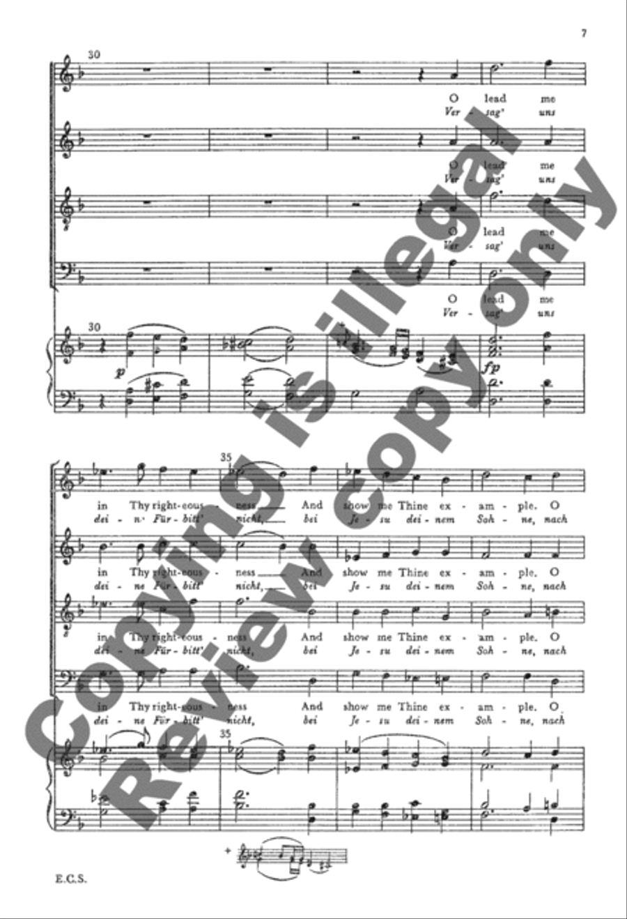 O hear me when I call on Thee (Sei Mutter der Barmherzigkeit) 4-Part scores gallery preview page 6