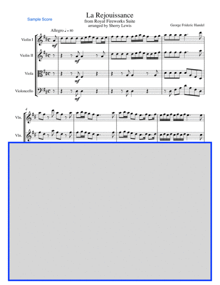 LA REJOUISANCE String Quartet, Intermediate Level for 2 violins, viola and cello image number null