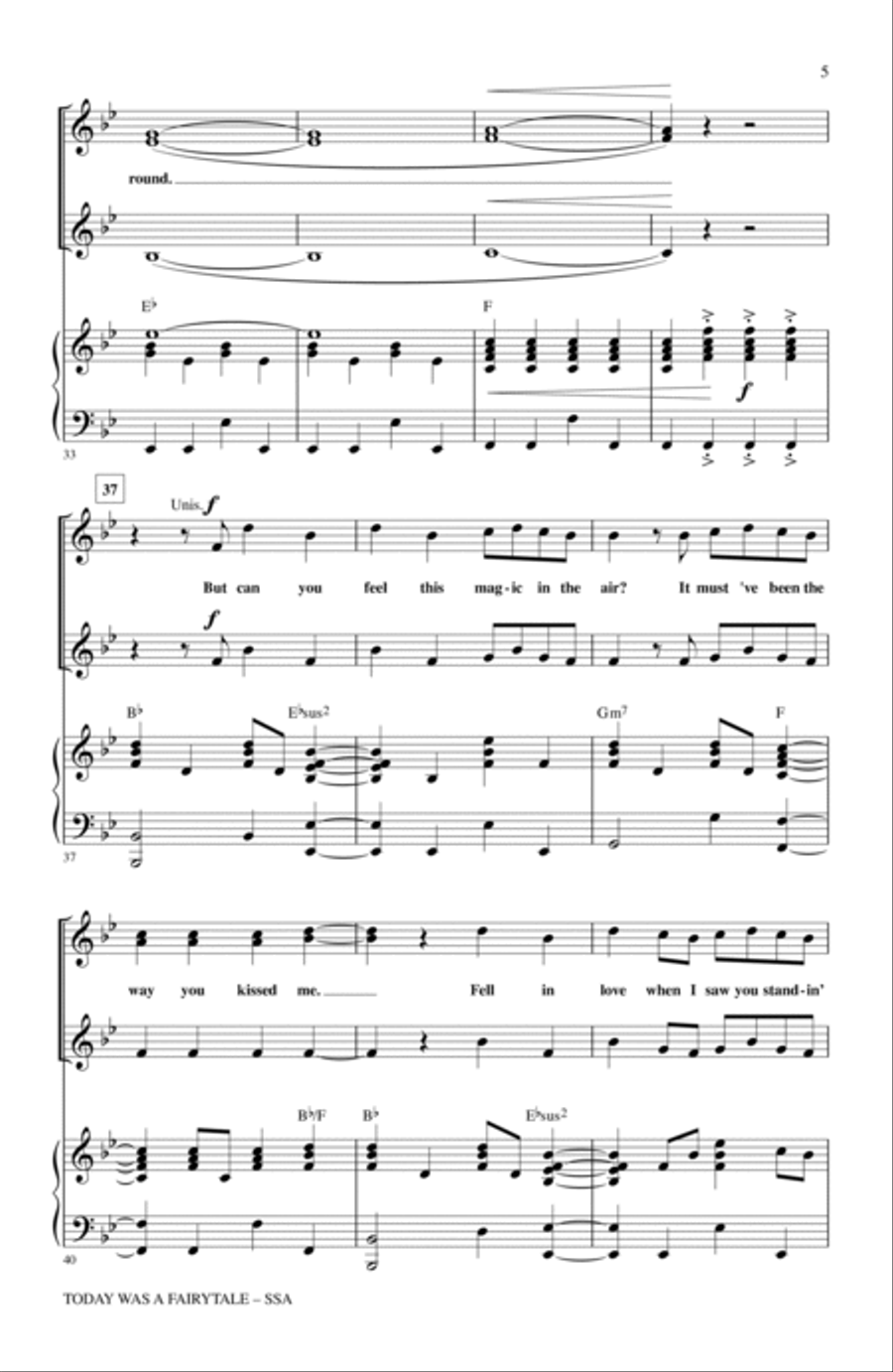 Today Was A Fairytale SSA scores gallery preview page 4