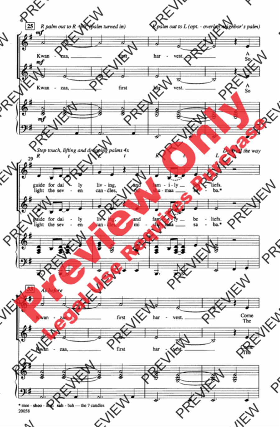 Light the Kinara for Kwanzaa 2-Part scores gallery preview page 4