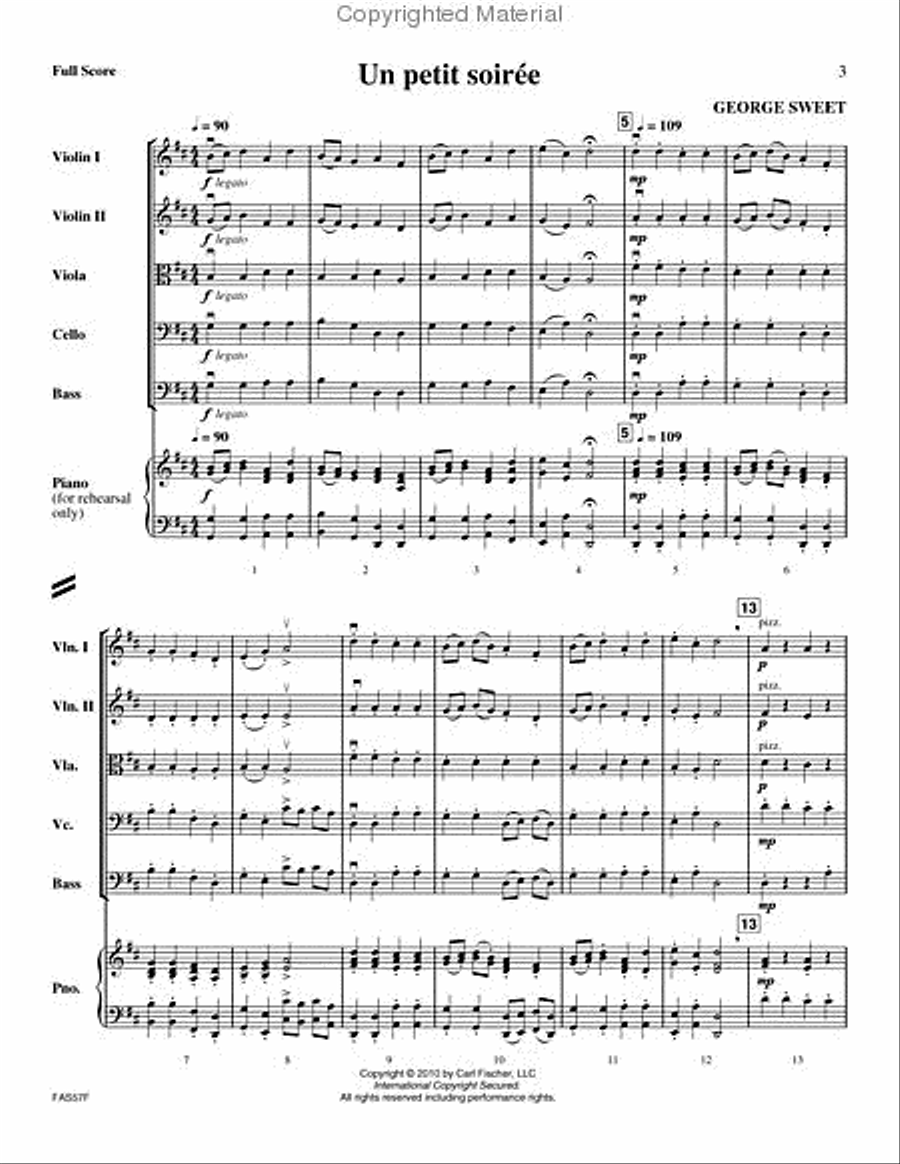 Un Petit Soirée Un Petit Soirée String Orchestra scores gallery preview page 2