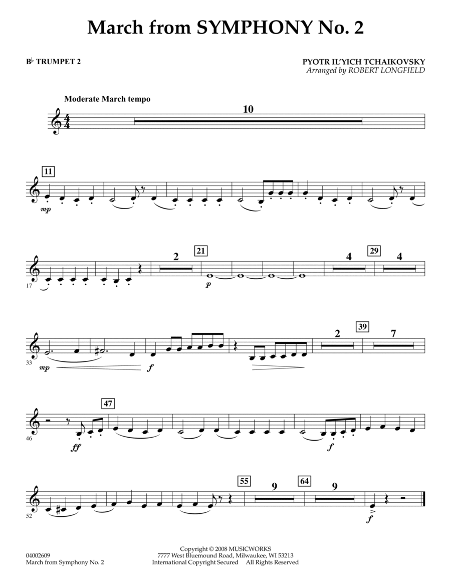 March from Symphony No. 2 - Bb Trumpet 2