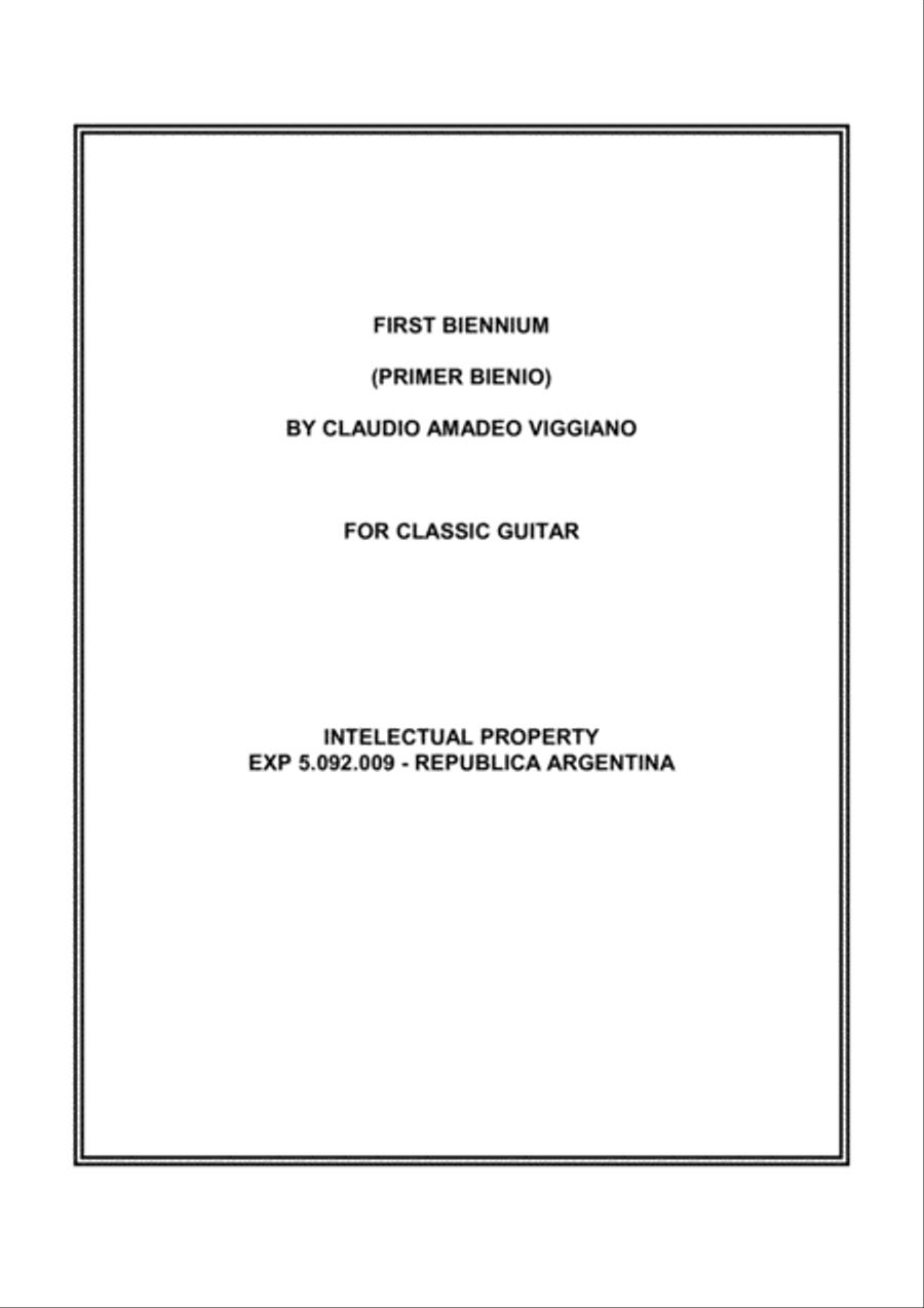 FIRST BIENNIUM (PRIMER BIENIO) Guitar Solo scores gallery preview page 1