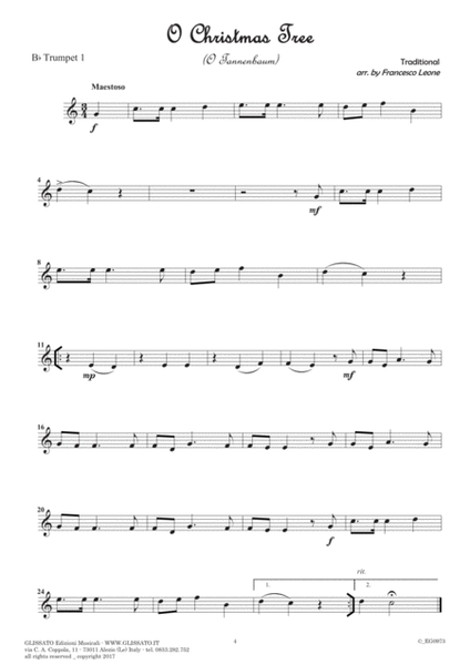 10 Easy Christmas Tunes - Brass Quartet/Quintet (flexible set of parts) image number null