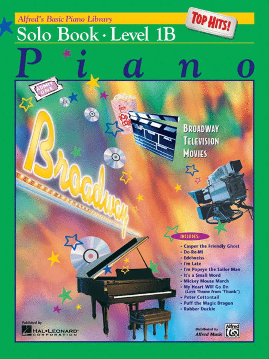 Alfred's Basic Piano Library Top Hits! Solo Book, Book 1B Piano Method scores gallery preview page 1