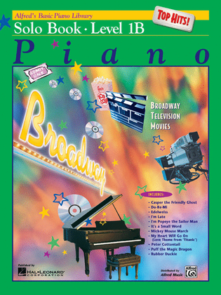 Book cover for Alfred's Basic Piano Library Top Hits! Solo Book, Book 1B