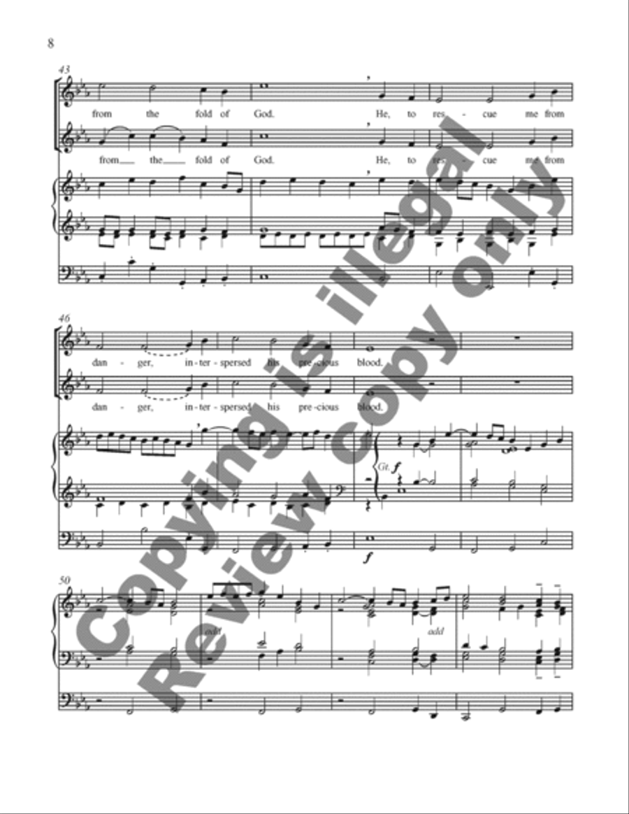 An American Triptych: 3. Come, Thou Fount of Every Blessing 4-Part scores gallery preview page 23