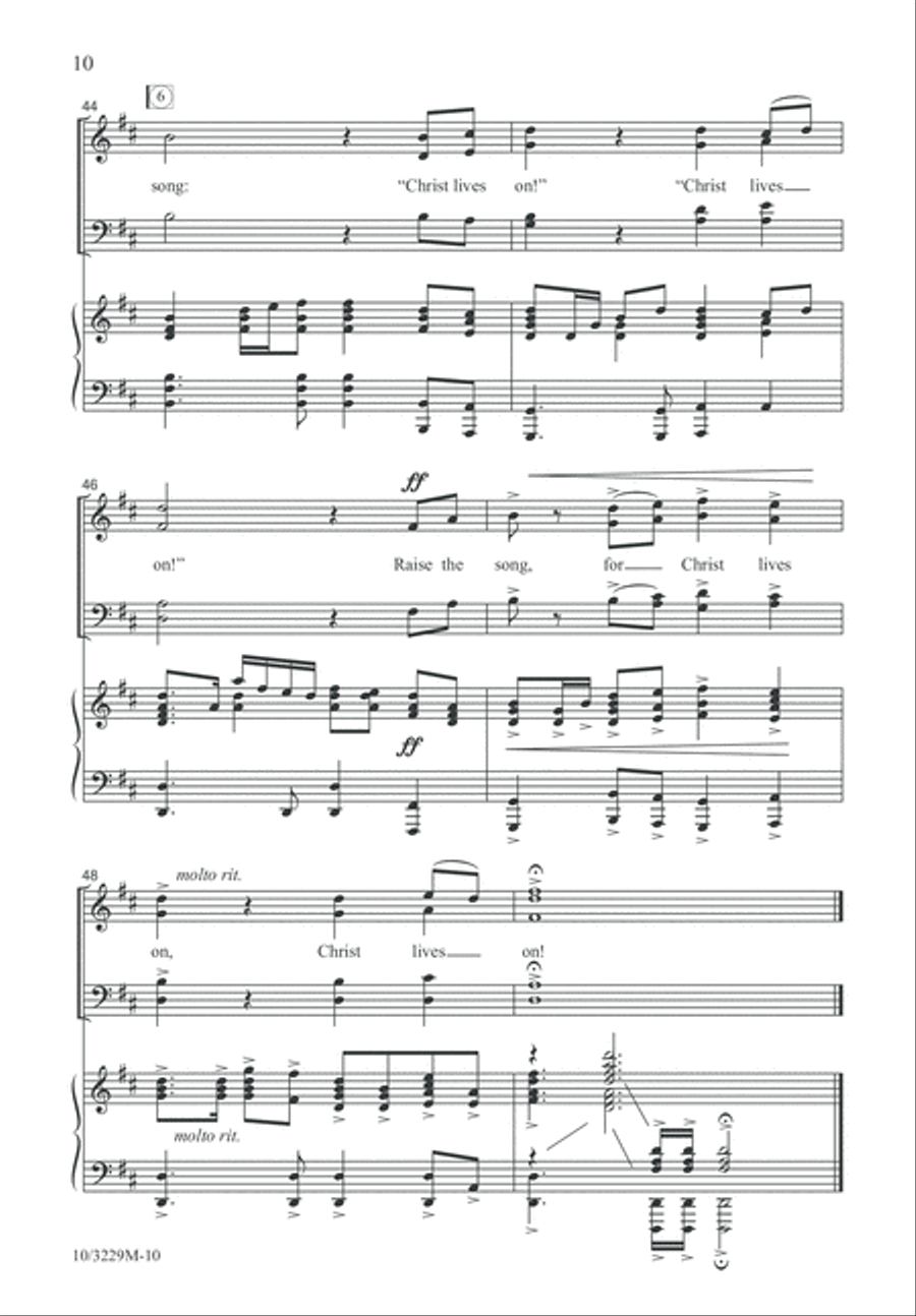 Christ Lives On 4-Part scores gallery preview page 10