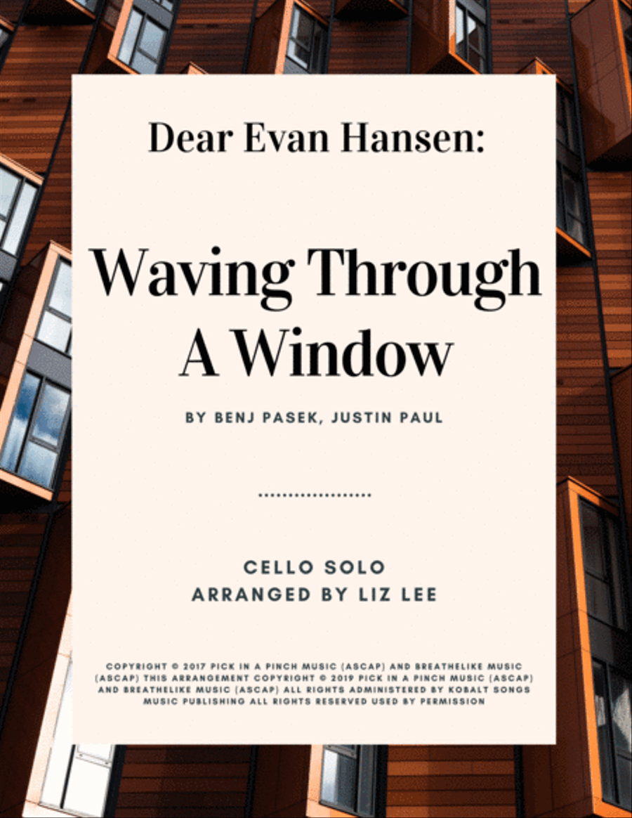 Waving Through A Window Cello Solo scores gallery preview page 1