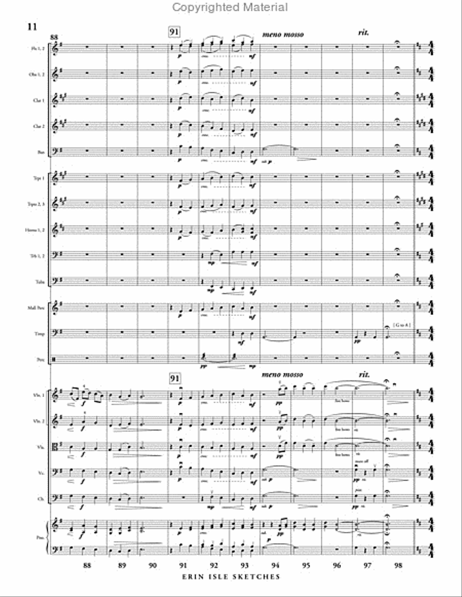 Erin Isle Sketches Full Orchestra scores gallery preview page 12